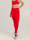 LEGGING GROOVE LIGHT VERMELHO INTENSO COM OFF WHITE