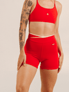 SHORT GROOVE LIGHT VERMELHO INTENSO COM OFF WHITE