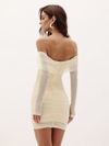 vestido tule alexie bege 0649 oásis resortwear