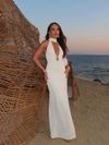 vestido longo off white sardegna 17952 la sirene