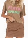 camiseta e saia jeans marrom BL12 triya