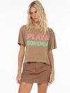 camiseta e saia jeans marrom BL12 triya