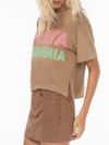 camiseta e saia jeans marrom BL12 triya