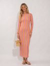 vestido longo tricot lele sky rainbow R03 nidas
