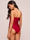 maiô drapeado vermelho divino 0101 mos beachwear