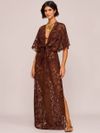 saída longa renda marrom alínia 1849 mos beachwear