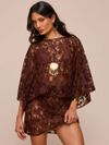 vestido curto renda marrom luar 2067 mos beachwear