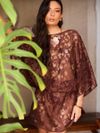 vestido curto renda marrom luar 2067 mos beachwear