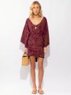 vestido curto ana onça pintada R05 nidas