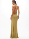 vestido longo fuscia verde boá 1013 oásis resortwear