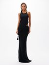 conjunto blusa e saia amarílis preto 0460 oásis resortwear