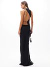 conjunto blusa e saia amarílis preto 0460 oásis resortwear