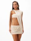 conjunto biquíni e vestido bege 0493 oásis resortwear