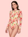 maiô manga longa bela flor 8485302 lua luá