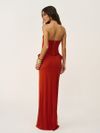 vestido longo alessia laranja 1039 oasis resortwear