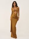 vestido longo saraya marrom 1037 oasis resortwear