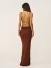 vestido longo isalye marrom 1040 oasis resortwear