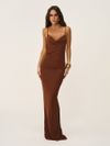 vestido longo isalye marrom 1040 oasis resortwear