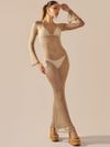 vestido longo soleil dourado S2703 empress