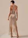 vestido longo trama bege S2702 empress