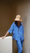 blusa jojô azul ciano