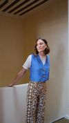 blusa jojô azul ciano