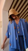 blusa jojô azul ciano