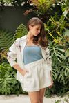 shorts stela linho off white