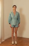shorts nena linho azul celeste