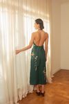 vestido joana linho modernista petróleo