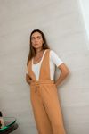body canelado manga curta off white