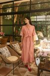vestido linho fru-fru rosê