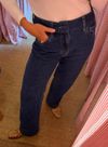 calça perfeita jeans escuro