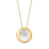 imagem do produto Colar Fosco Dourado e Interior Côncavo Prateado Mix de Banhos Folheado a Ouro 18K