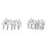 imagem do produto Brinco Earcuff Cinco Fileiras Cravejadas com Gota 5mm e Formatos Diversos de Zircônia em Prata 925