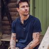 T-shirt Henley M.Curta - Marinho