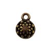 Pingente Flor  Ouro Velho10 mm