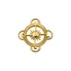 Enfeite Rosa dos Ventos Ouro 43 mm