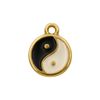Pingente Ying Yang Ouro 11 mm