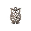 Pingente Coruja Prata Velha 12 mm