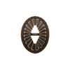Enfeite Oval Ouro V 24 mm
