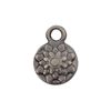 Pingente Flor Prata Velha 10 mm