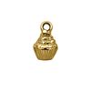 Pingente Cupcake Ouro 10 mm
