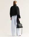 Calça Odette Listrado Azul e Branco