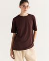 Camiseta Rocio Bordada Marrom