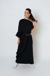 VESTIDO MAXI FRANZIDO - PRETO