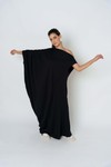 VESTIDO MAXI FRANZIDO - PRETO