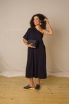 VESTIDO TSHIRT MIDI 1 OMBRO SÓ EM VISCOSE - PRETO