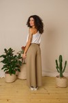 CALÇA RETA NERVURA VISCOSE ELASTANO - OLIVA