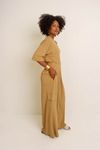 CALÇA RETA CARGO PREGAS - KHAKI
